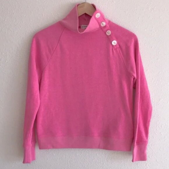 J. Crew Sweaters - J.Crew hot pink sweatshirt XXS